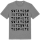 Mid Heather Gray t-shirt med Svälte ordlek t-shirt