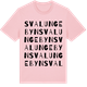 Pink Cotton t-shirt med Svalungebyn ordlek t-shirt