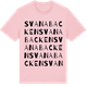 Pink Cotton t-shirt med Svanabacken ordlek t-shirt