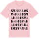 Pink Cotton t-shirt med Svanabo ordlek t-shirt