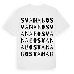 Svanabo ordlek t-shirt – ekologisk bomull t-shirt från Pinshirt