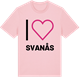 Pink Cotton t-shirt med Jag älskar Svanås t-shirt stort tryck