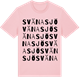 Pink Cotton t-shirt med Svänasjö ordlek t-shirt