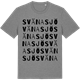 Mid Heather Gray t-shirt med Svänasjö ordlek t-shirt