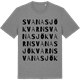 Mid Heather Gray t-shirt med Svanasjökvarn ordlek t-shirt