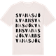 Vintage White t-shirt med Svanasjökvarn ordlek t-shirt