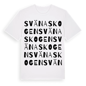 Svänaskogen ordlek t-shirt – ekologisk bomull t-shirt från Pinshirt
