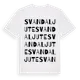 White t-shirt med Svandal Jute ordlek t-shirt
