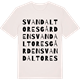 Vintage White t-shirt med Svandal Toresgården ordlek t-shirt