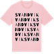 Pink Cotton t-shirt med Svandvik ordlek t-shirt