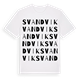 White t-shirt med Svandvik ordlek t-shirt