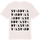 Vintage White t-shirt med Svandvik ordlek t-shirt
