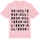 Pink Cotton t-shirt med Svanekärr ordlek t-shirt