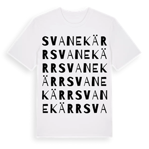 Svanekärr ordlek t-shirt – ekologisk bomull t-shirt från Pinshirt