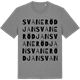 Mid Heather Gray t-shirt med Svanerödjan ordlek t-shirt