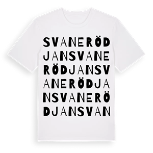 Svanerödjan ordlek t-shirt – ekologisk bomull t-shirt från Pinshirt