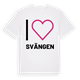 White t-shirt med Jag älskar Svängen t-shirt stort tryck