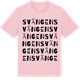 Pink Cotton t-shirt med Svängen ordlek t-shirt