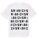 White t-shirt med Svanhem ordlek t-shirt