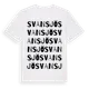 White t-shirt med Svansjö ordlek t-shirt