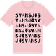 Pink Cotton t-shirt med Svansjö ordlek t-shirt
