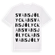 White t-shirt med Svansjölyckan ordlek t-shirt