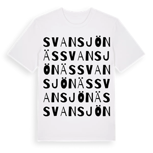 Svansjönäs ordlek t-shirt – ekologisk bomull t-shirt från Pinshirt
