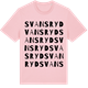 Pink Cotton t-shirt med Svansryd ordlek t-shirt