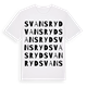 White t-shirt med Svansryd ordlek t-shirt