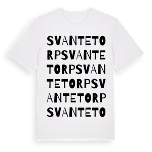 Svantetorp ordlek t-shirt – ekologisk bomull t-shirt från Pinshirt