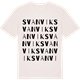 Vintage White t-shirt med Svanvik ordlek t-shirt