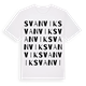 White t-shirt med Svanvik ordlek t-shirt