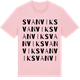 Pink Cotton t-shirt med Svanvik ordlek t-shirt