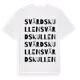 White t-shirt med Svärdskullen ordlek t-shirt