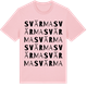 Pink Cotton t-shirt med Svärma ordlek t-shirt