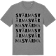 Mid Heather Gray t-shirt med Svärma ordlek t-shirt