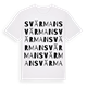 White t-shirt med Svärman ordlek t-shirt