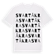 Svartåkra ordlek t-shirt