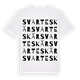 White t-shirt med Svarte skär ordlek t-shirt