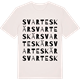 Vintage White t-shirt med Svarte skär ordlek t-shirt
