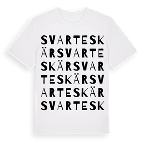 Svarte skär ordlek t-shirt – ekologisk bomull t-shirt från Pinshirt