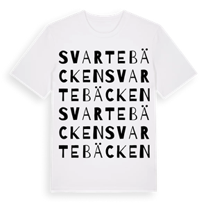 Svartebäcken ordlek t-shirt – ekologisk bomull t-shirt från Pinshirt
