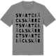 Mid Heather Gray t-shirt med Svartebäckskärret ordlek t-shirt