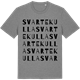 Mid Heather Gray t-shirt med Svartekulla ordlek t-shirt