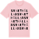 Pink Cotton t-shirt med Svarthällan ordlek t-shirt