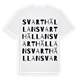 White t-shirt med Svarthällan ordlek t-shirt