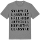 Mid Heather Gray t-shirt med Svarthällan ordlek t-shirt