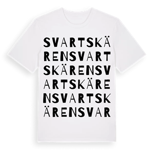 Svartskären ordlek t-shirt – ekologisk bomull t-shirt från Pinshirt