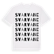 White t-shirt med Svarvane ordlek t-shirt