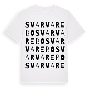 Svarvarebo ordlek t-shirt – ekologisk bomull t-shirt från Pinshirt